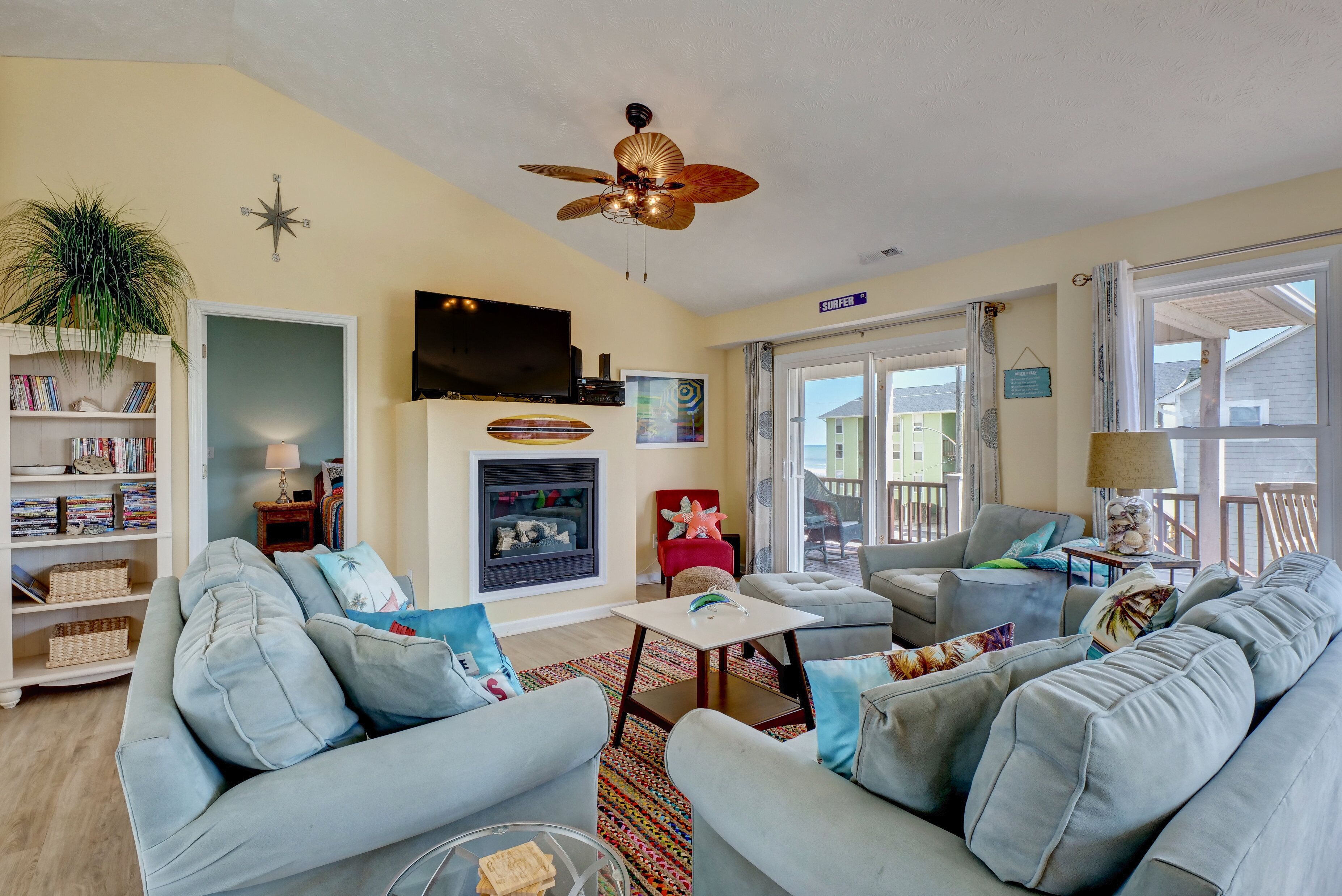 Tons of space to hang out in the living room.