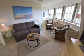 TV, DVD player - House Rundblick App. 07 - panoramic view (Sylt)