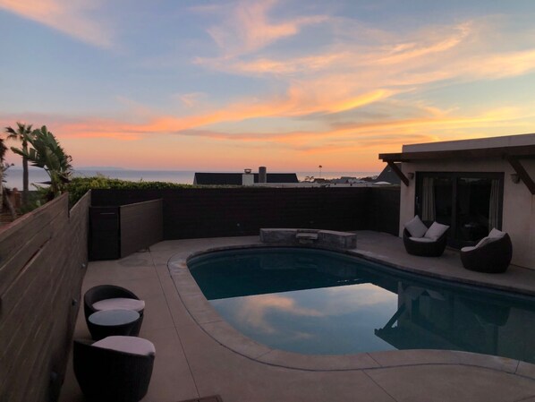 Outdoor pool, a heated pool