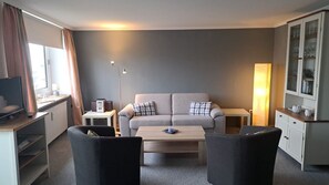 TV, DVD player, stereo