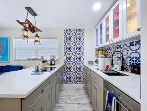 Fridge, microwave, oven, dishwasher - Charming Ground Level Resort Style 3 unit Condo - unit C (Holmes Beach)