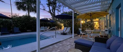 Outdoor pool, a heated pool