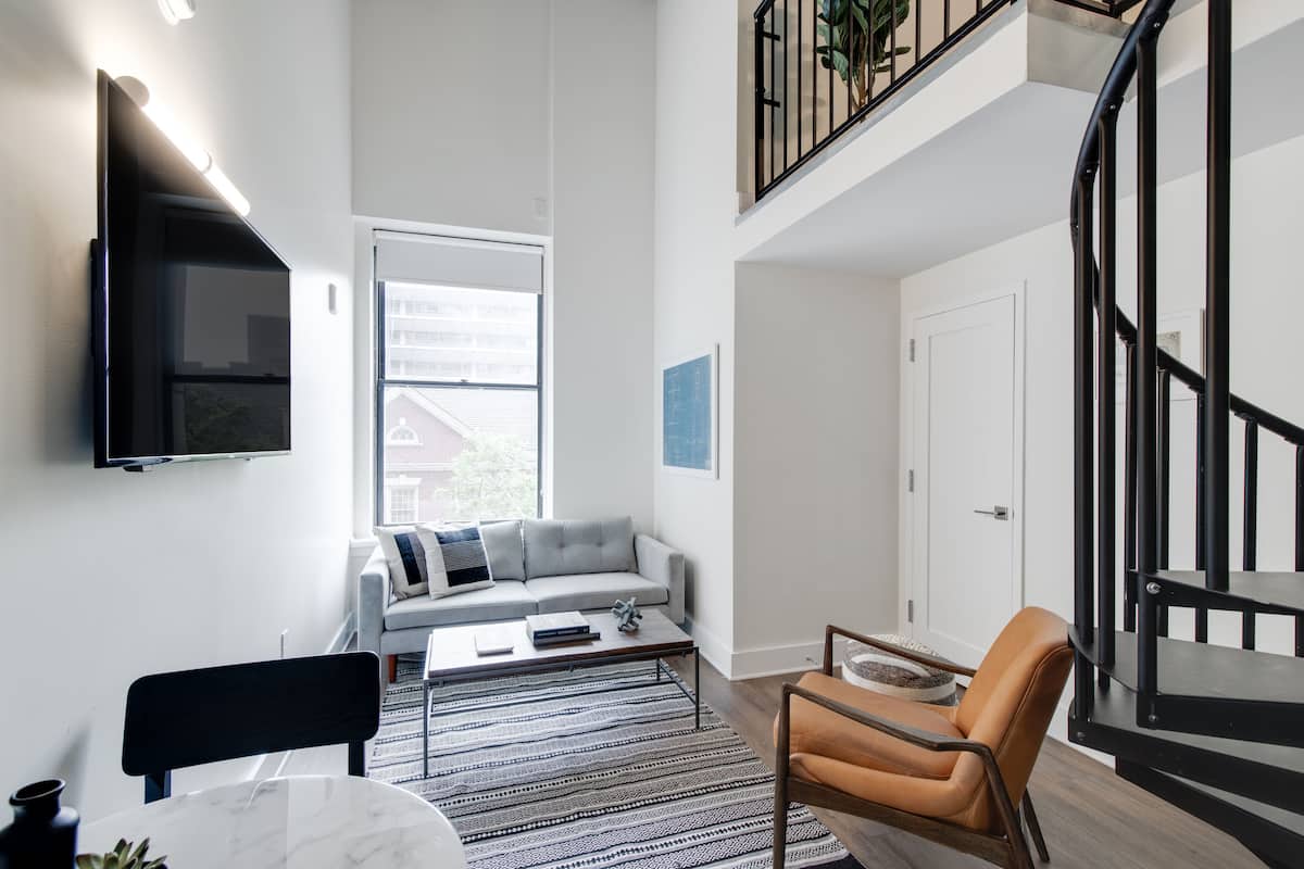 Loft, 2 Bedrooms | Living area | 45-inch TV with digital channels, streaming services