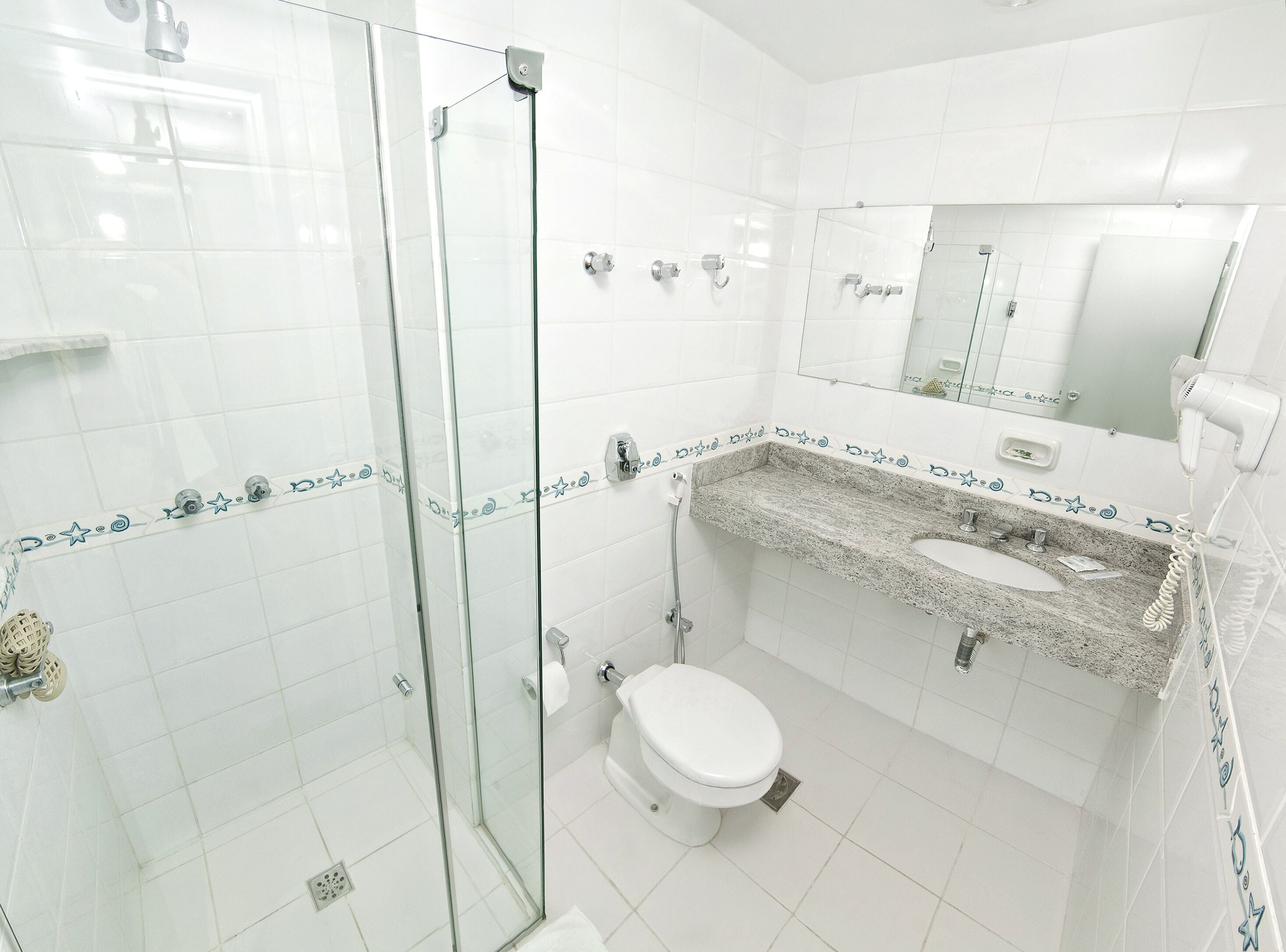 free toiletries, hair dryer, towels