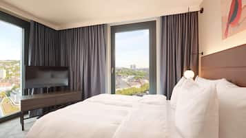1 chambre, couette en duvet d'oie, coffres-forts dans les chambres