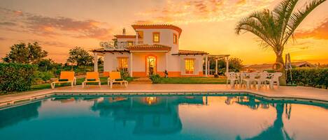 A heated pool