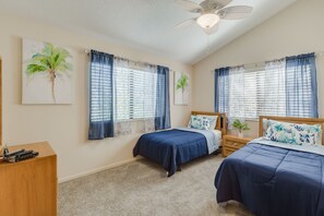 2 bedrooms, iron/ironing board, WiFi, bed sheets
