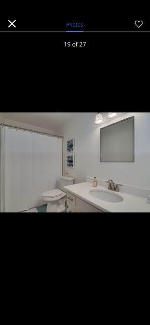 Combined shower/tub