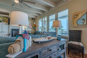Smart TV, fireplace, printers