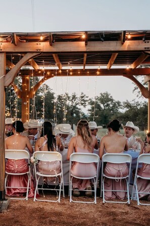 Outdoor banquet area