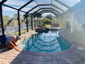 Una piscina riscaldata