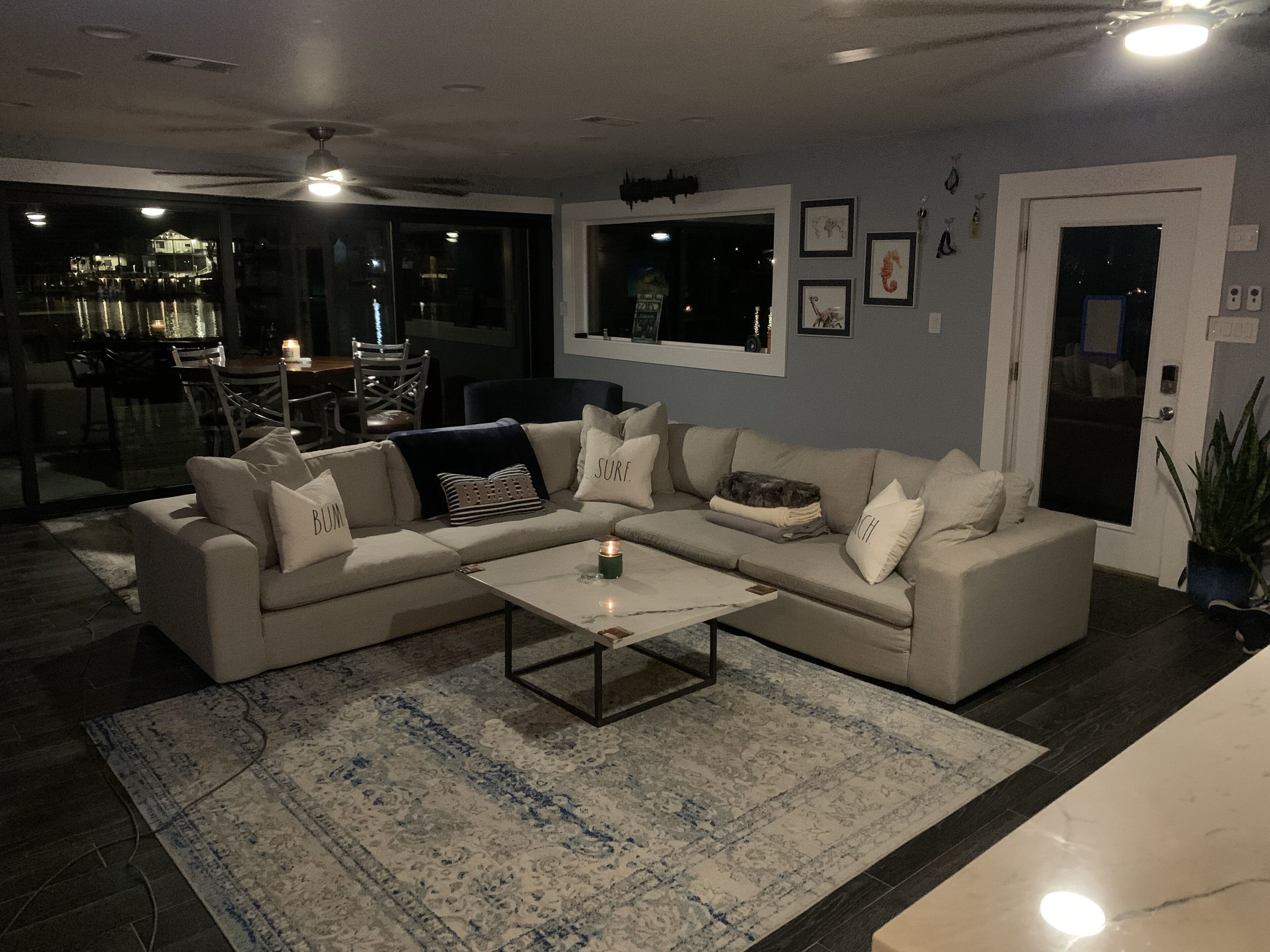 Serene custom home on an expansive 290’ of majestic Lake LBJ shoreline.
