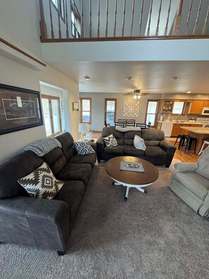 Smart TV, DVD player, foosball, table tennis