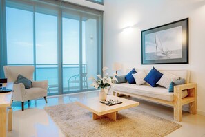 Deluxe Apartment, 3 Bedrooms, Kitchen, Ocean View | View from room - Oceanfront Galle by ICC (Galle)