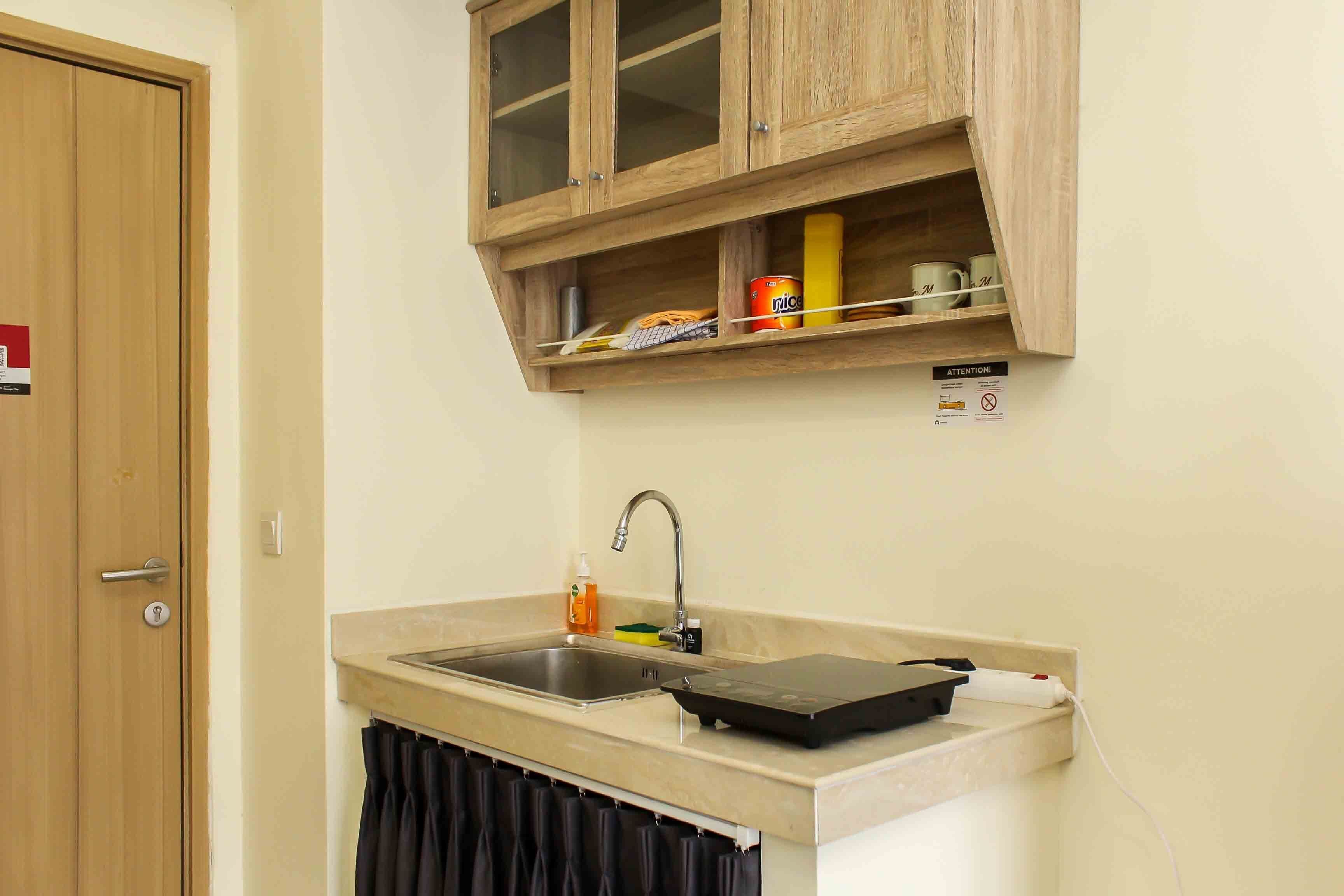 Værelse | Privat køkken | Køleskab, kogeplade, elkedel, køkkentøj/tallerkener/redskaber