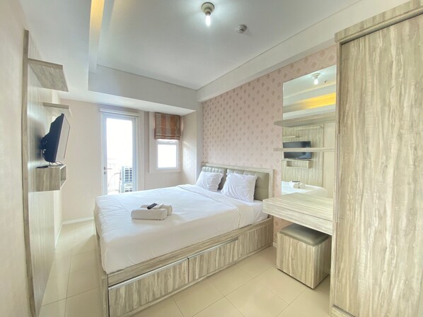 2 bedrooms, bed sheets - Nice And Cozy 2Br Apartment At Parahyangan Residence (Bandung)