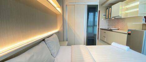 ルーム | 1 室のベッドルーム、WiFi (無料)、ベッドシーツ