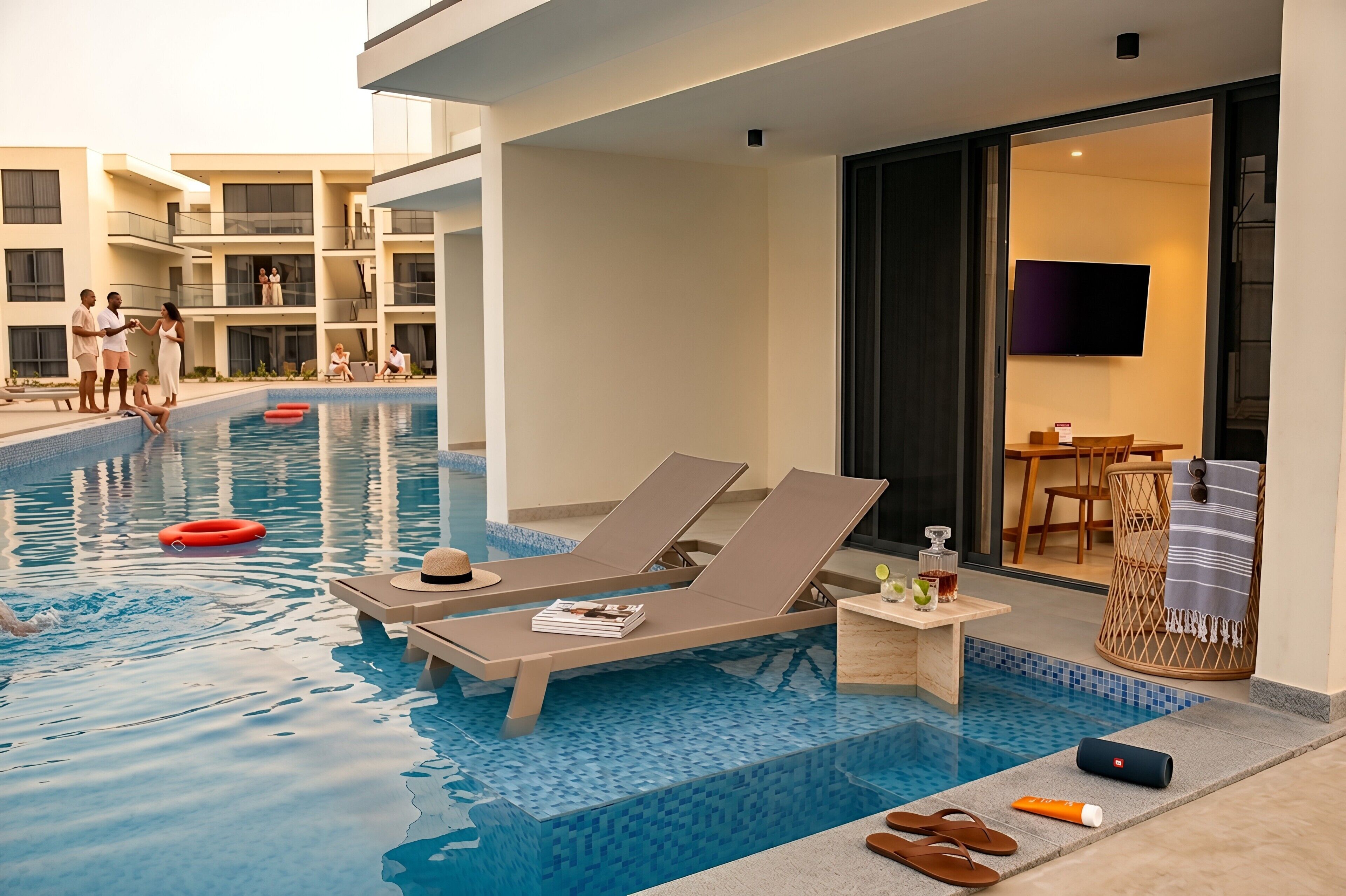 Suite with Direct Pool Access