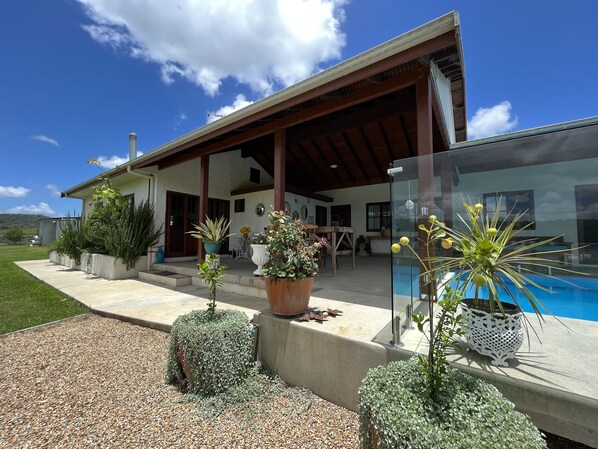 Outdoor pool, a heated pool