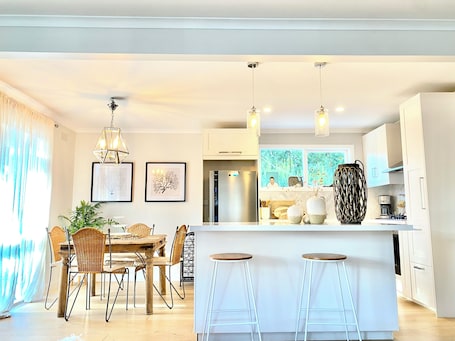 Dining. Rosebud Lovely House - Entire 3BR holiday house ft Jacuzzi Mornington Peninsula