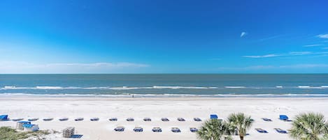 On the beach, beach towels