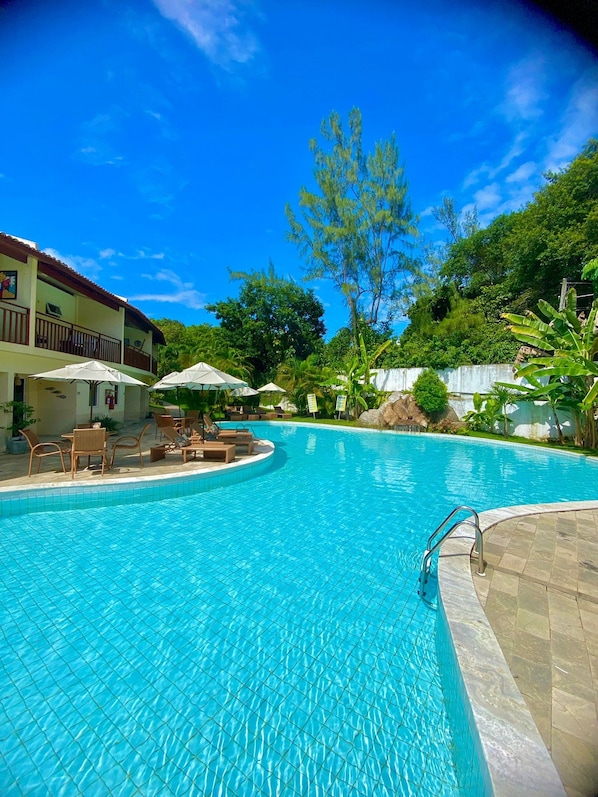 Apartment | Pool | 2 outdoor pools, open 8:30 AM to 6:30 PM, free cabanas, pool umbrellas - Solar água apart (Tibau do Sul)