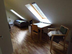 Laptop workspace, blackout drapes, travel crib, free WiFi