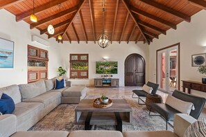 Smart TV, DVD player, books, video library