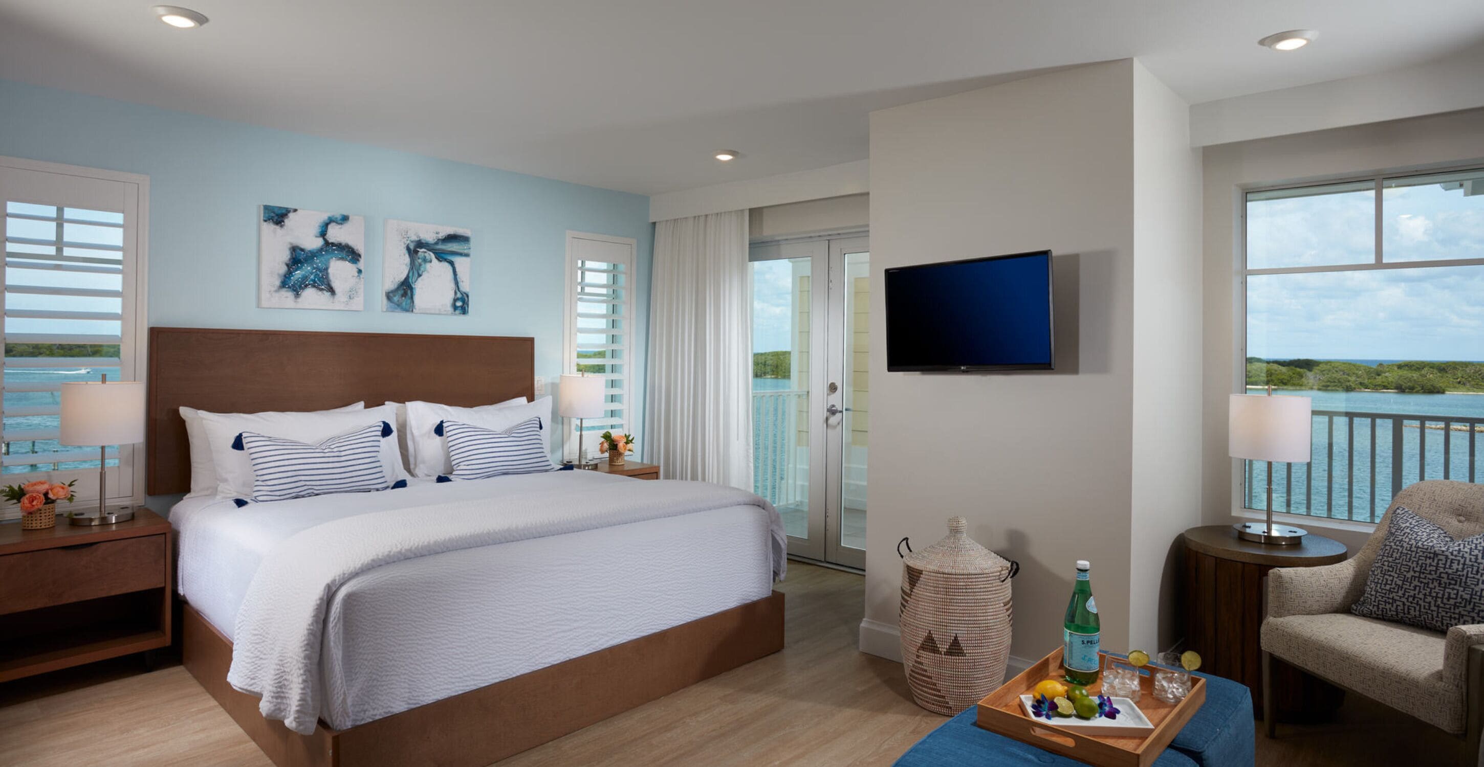 Down comforters, pillowtop beds, in-room safe, desk