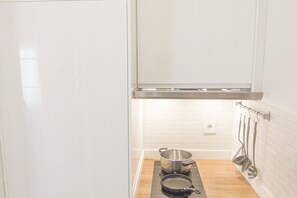 Fridge, microwave, oven, toaster