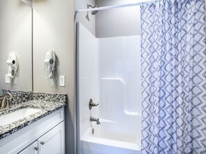 Hair dryer, towels