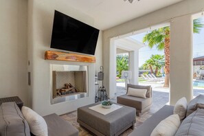 Terrace/patio - Scottsdale Acre Oasis: Resort-Style Backyard w/ Private Pickleball Court & More (Scottsdale)