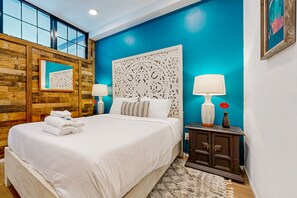 1 غرفة نوم ومكتب ومكواة/لوح كي وخدمة الإنترنت