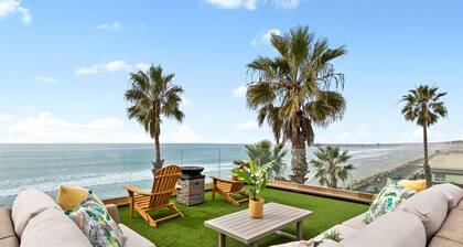 UPPER LEVEL Pet Friendly Oceanfront Duplex with a Private Rooftop Deck and Spa P