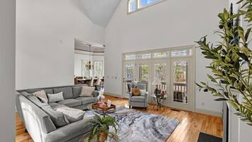 TV connectée, cheminée, jeux vidéo, lecteur de DVD