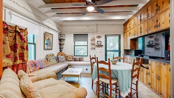 TV, DVD player, books