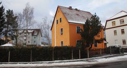 5 minutes to Lake Olbersdorf, vacation apartment with fireplace