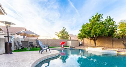 4-bedroom kid friendly home with HEATED Pool!