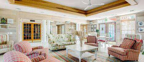 TV, fireplace, DVD player, table football