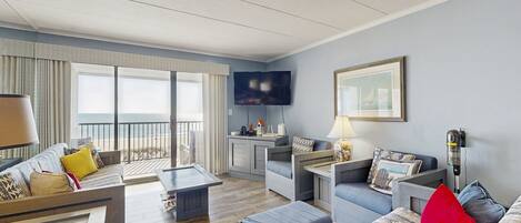 TV, DVD player, books