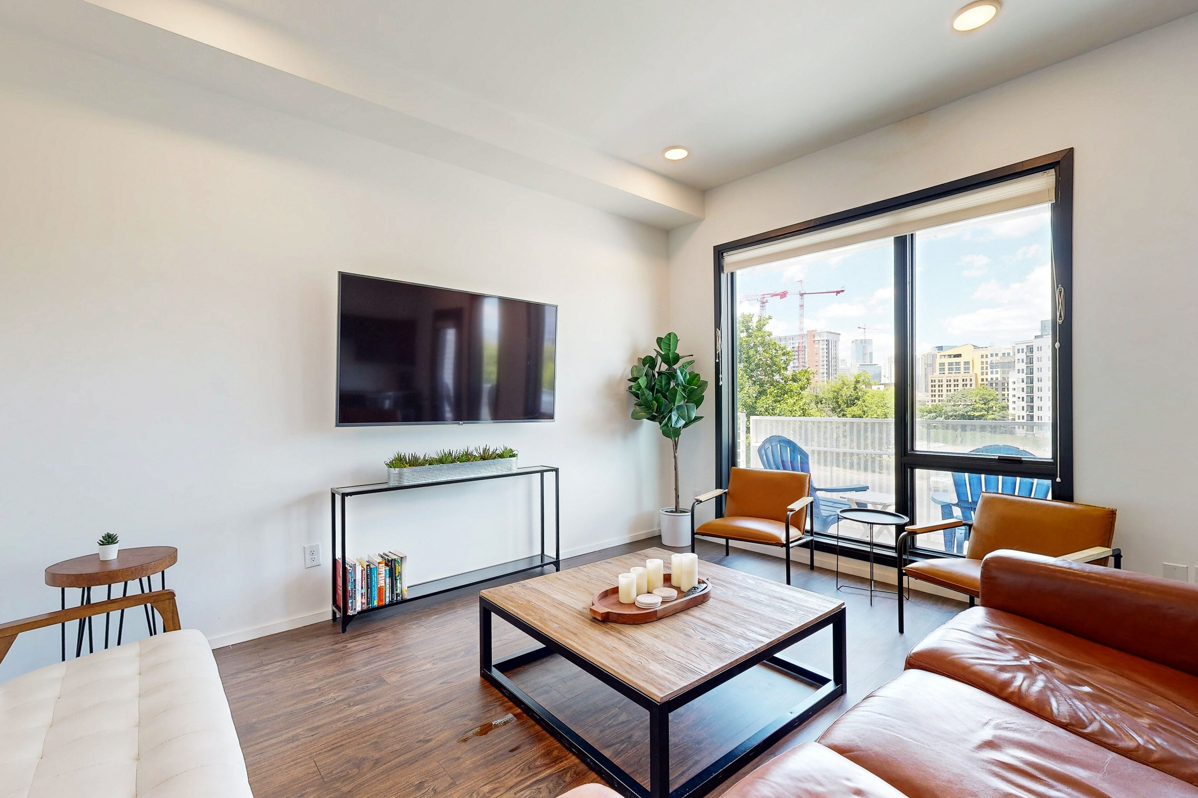 Ultra-Chic Condo with Skyline-View Balcony, Seasonal Pool, & WiFi - 1 Dog OK
