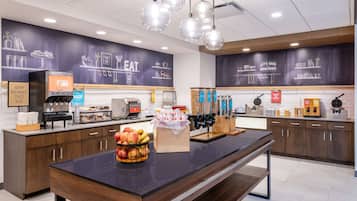 Free daily buffet breakfast
