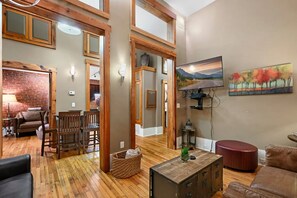 TV, DVD player - Historic loft apartment with central air and W/D - 2 blocks to Pack Square (Asheville)