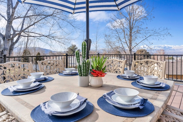 Capture a beautiful sunrise or a sunset over our Utah mountains on this porch.