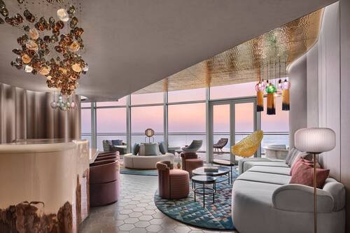Penthouse, 2 Bedrooms, Balcony, Sea View | Living room | 40-inch flat-screen TV with satellite channels, iPod dock, pay movies