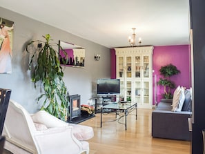 TV, fireplace, Netflix, streaming services