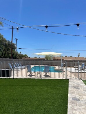 Backyard pool area