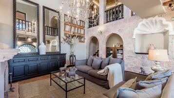 Grand Villa | Living area | 55-inch TV with digital channels, Netflix, streaming services