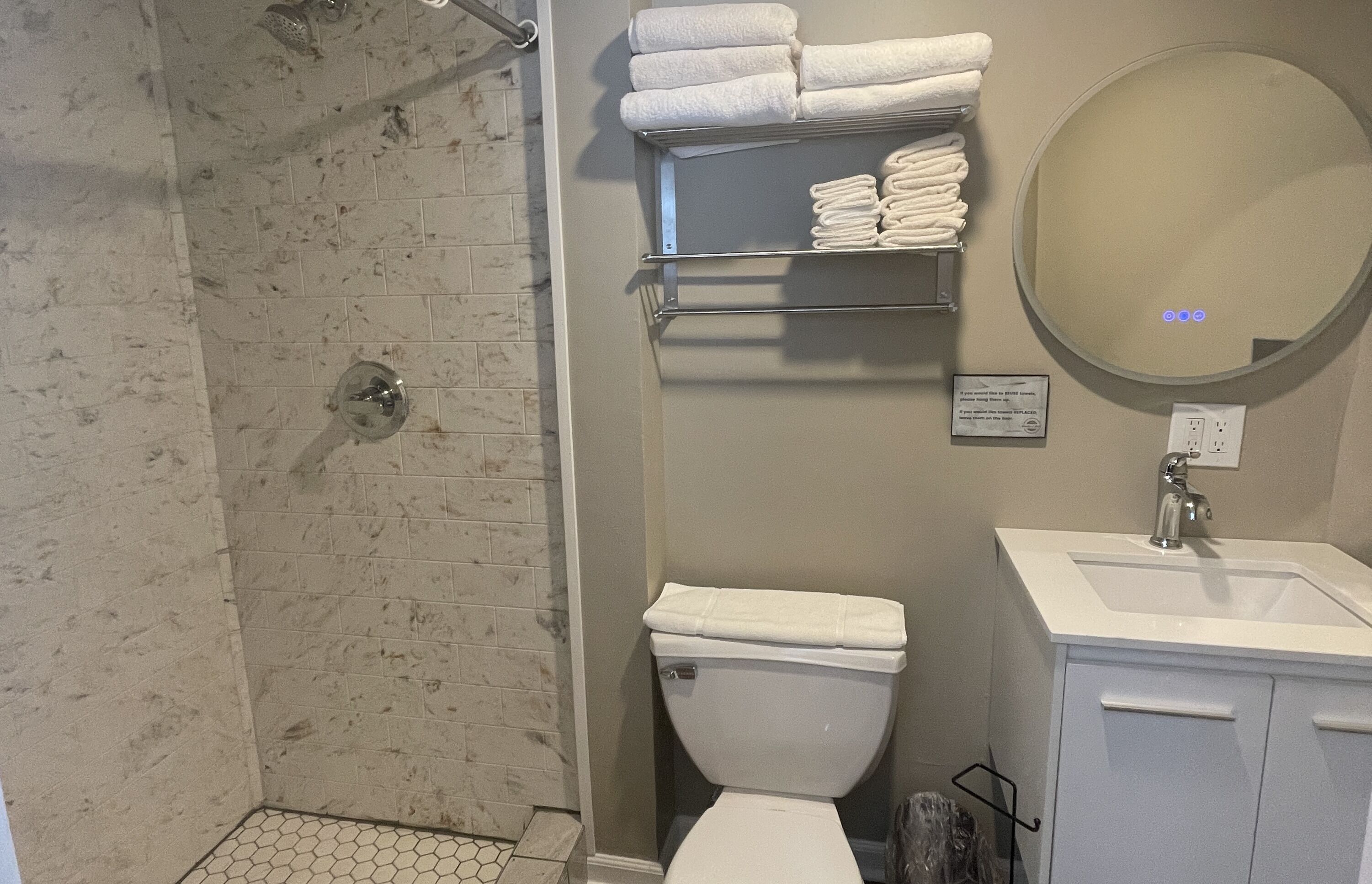 Shower, hair dryer