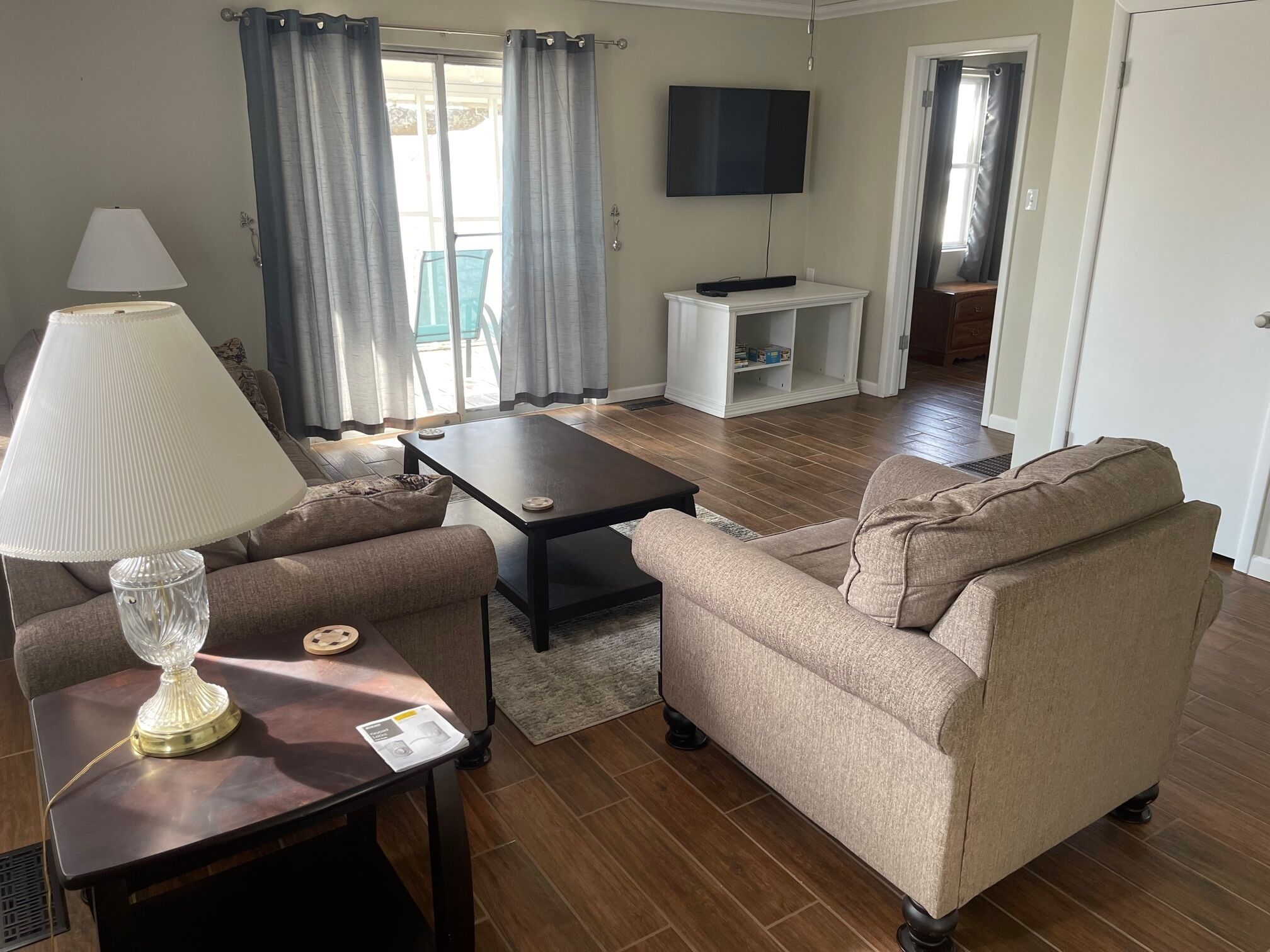 TV, books, video library